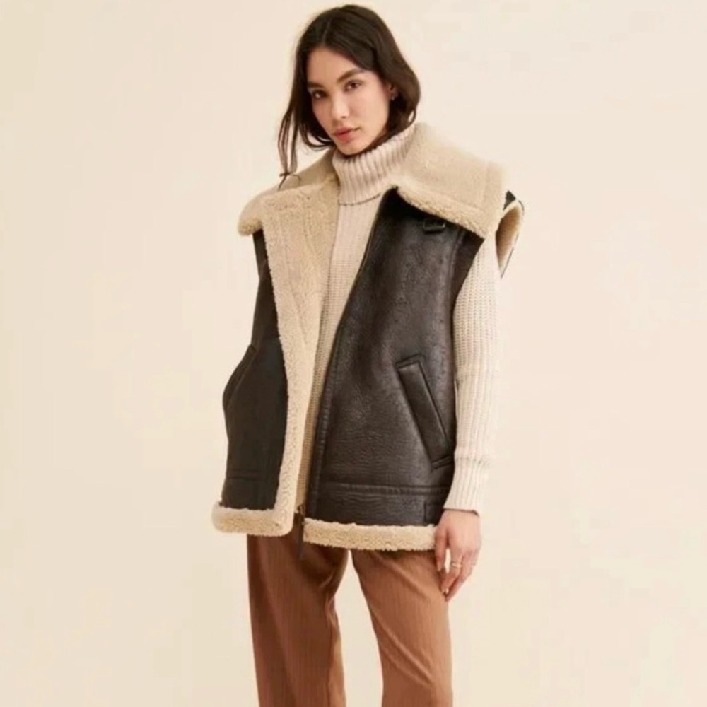 WE THE FREE Bad Habits Cozy Oversized Shearling Vest - NWOT